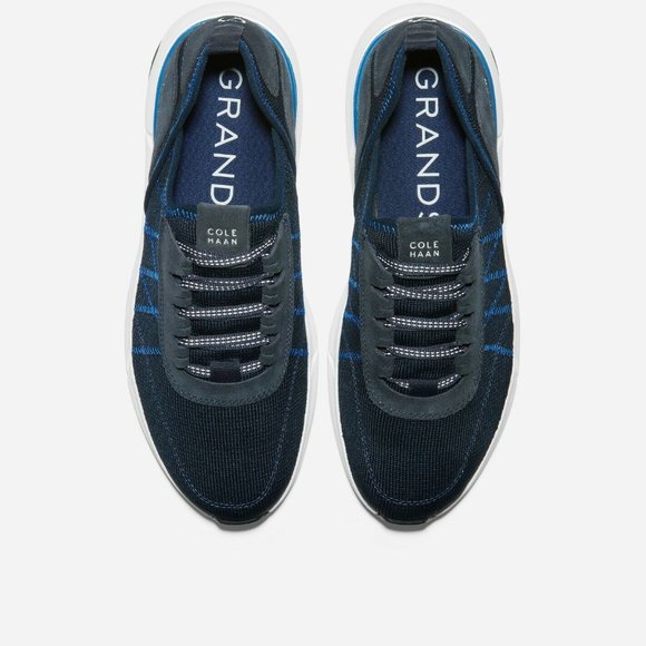 Cole Haan Men's GrandSport Navy Knit & Suede Fashion Sneaker 11.5M - New in Box - Picture 5 of 6